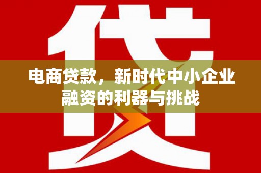 吉首电商贷款，新时代中小企业融资的利器与挑战