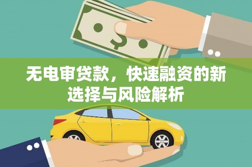 吉首无电审贷款，快速融资的新选择与风险解析
