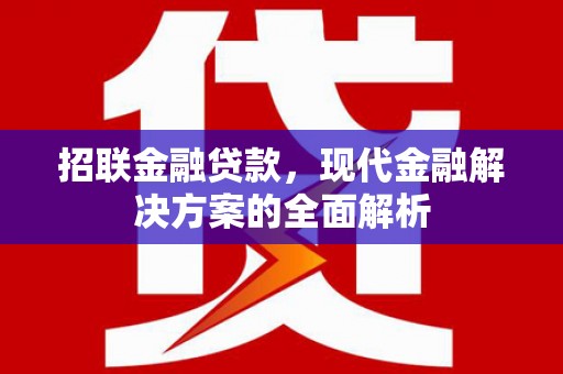 吉首招联金融贷款，现代金融解决方案的全面解析