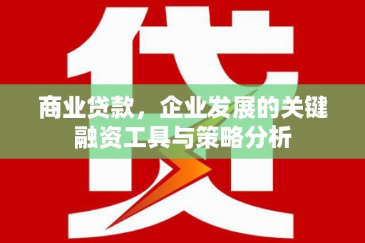 吉首商业贷款，企业发展的关键融资工具与策略分析