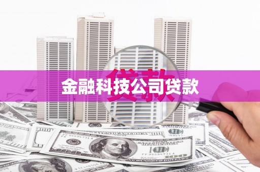 吉首金融科技公司贷款